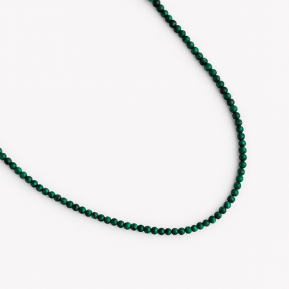 Natural Malachite Beaded Necklaace