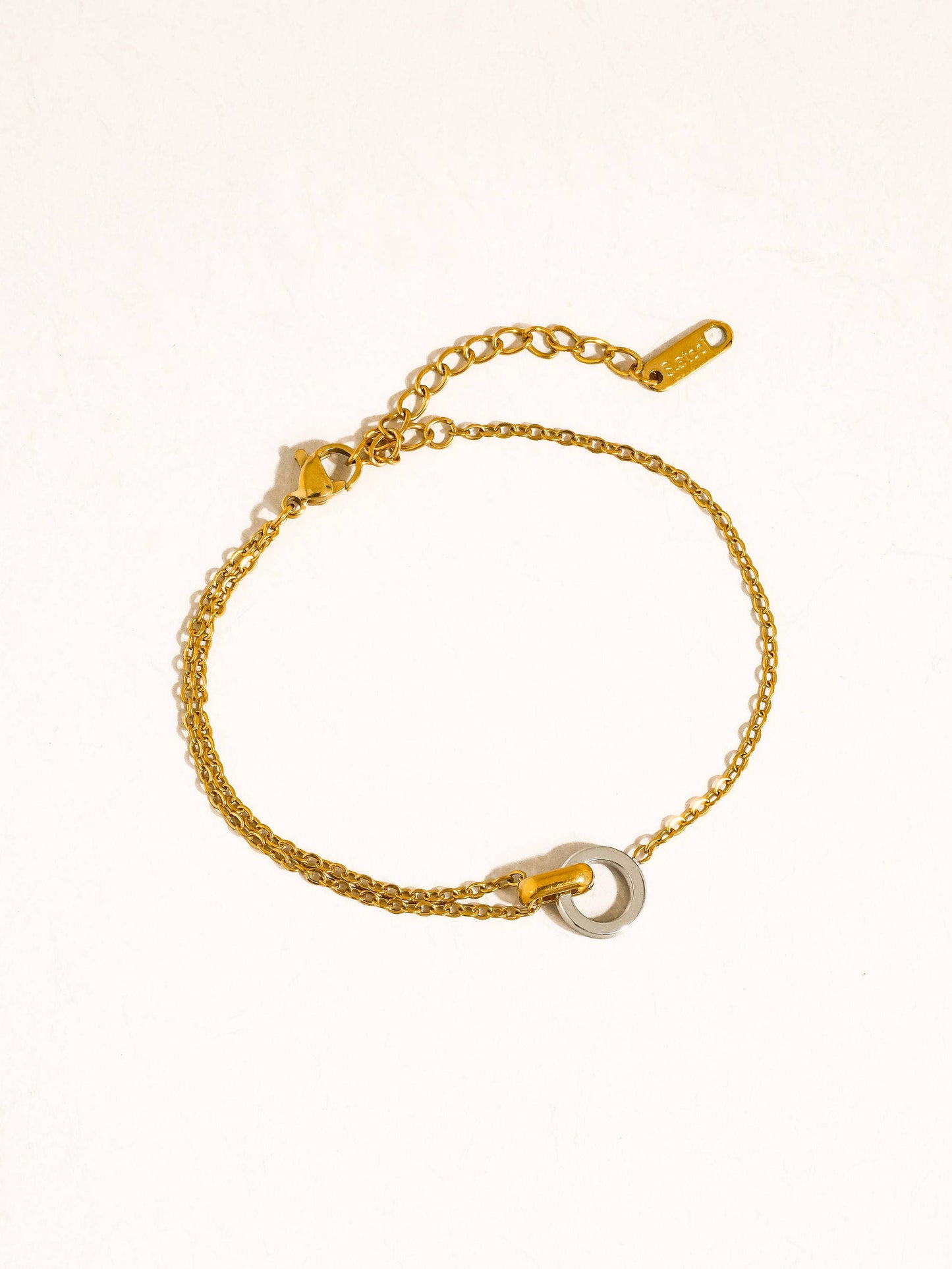 Lenora Two Tone Circle Bracelet