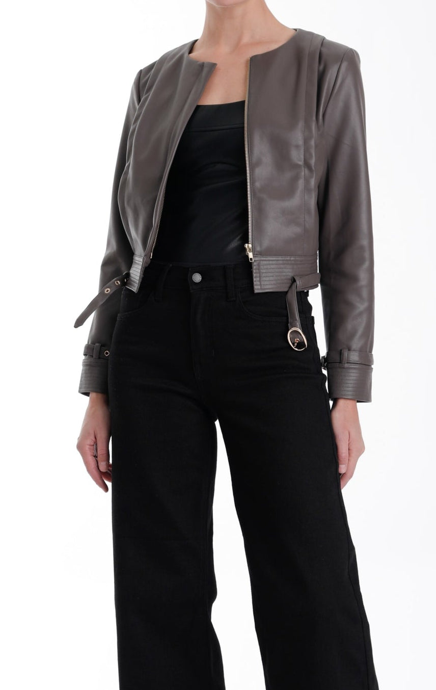 Karina Grimaldi Natalie Vegan Leather Jacket