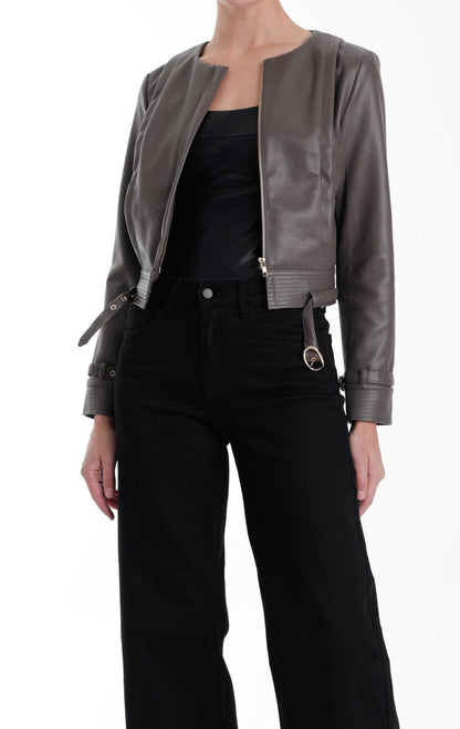 Karina Grimaldi Natalie Vegan Leather Jacket