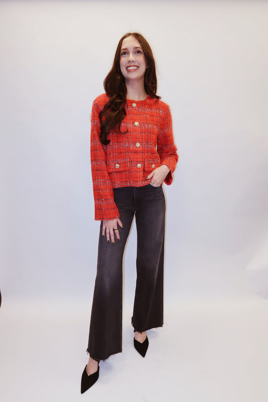 Chloe Cherry Tweed Jacket