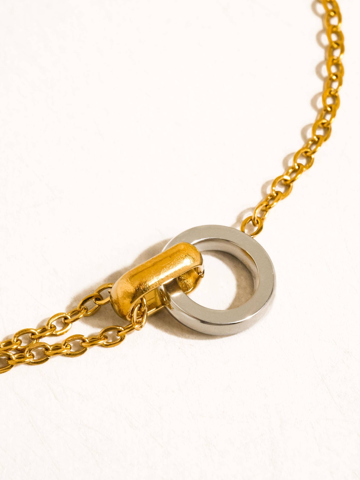 Lenora Two Tone Circle Bracelet