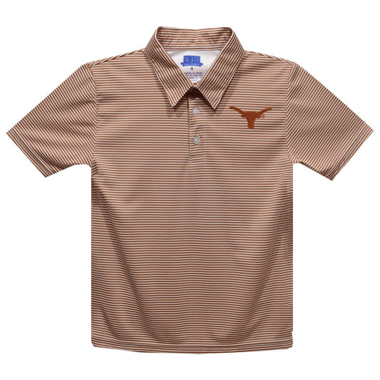 Longhorns Embroidered Striped Polo