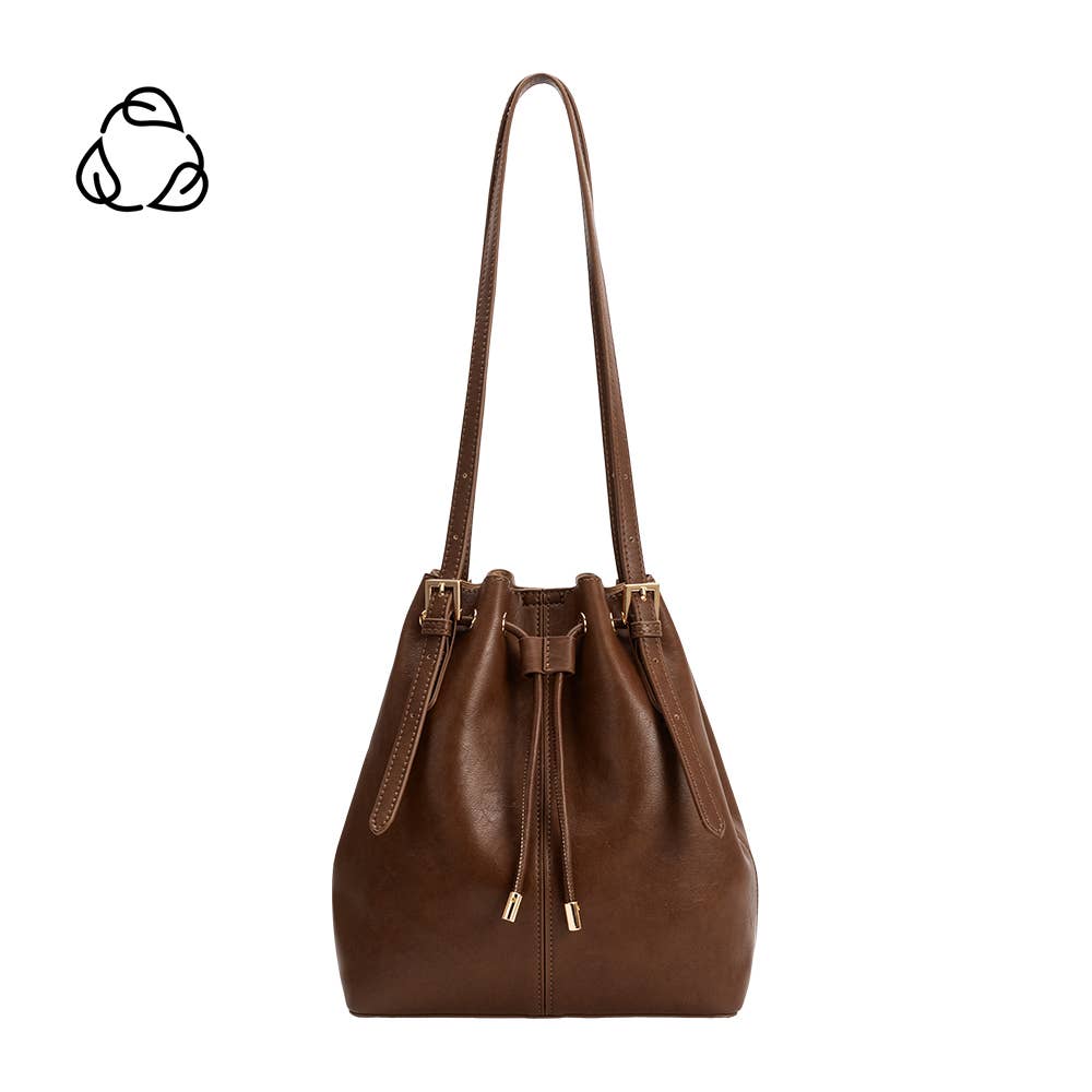 Sally Espresso Recycled Vegan Shoulder Bag