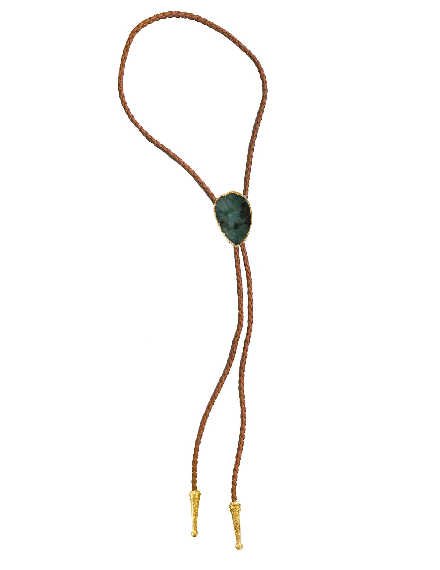 Emerald Gemstone Bolo Tie