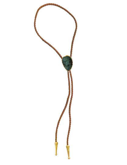 Emerald Gemstone Bolo Tie