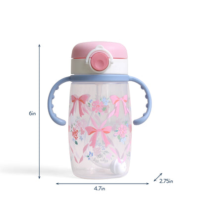 Ribbons & Rose Straw Cup
