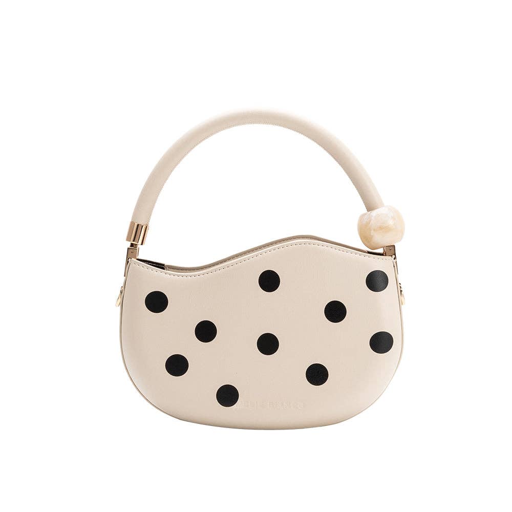 Jennie Cream Vegan Polka Dot Bag