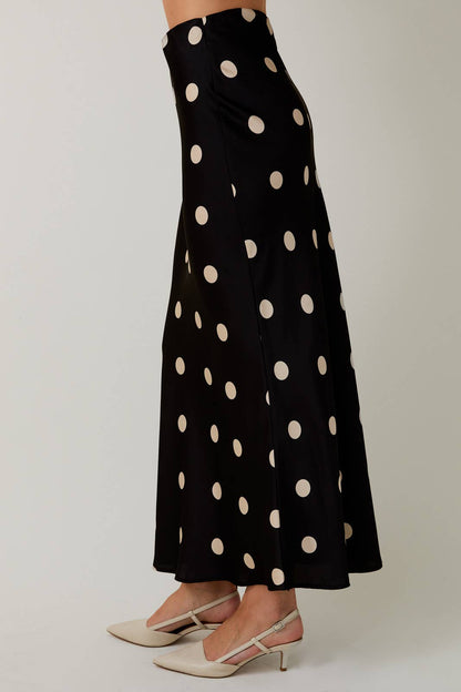 Lidia Dotted Midi Skirt