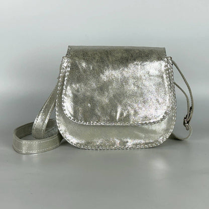 Bel Gold Leather Crossbody