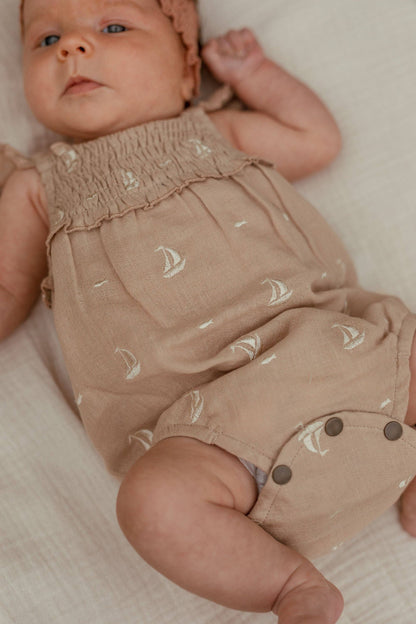 Sailboat Muslin Sleeveless Bodysuit