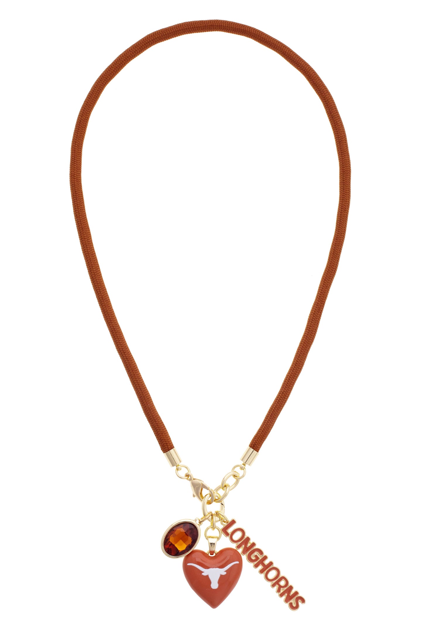 Longhorns Heart Paracord Necklace
