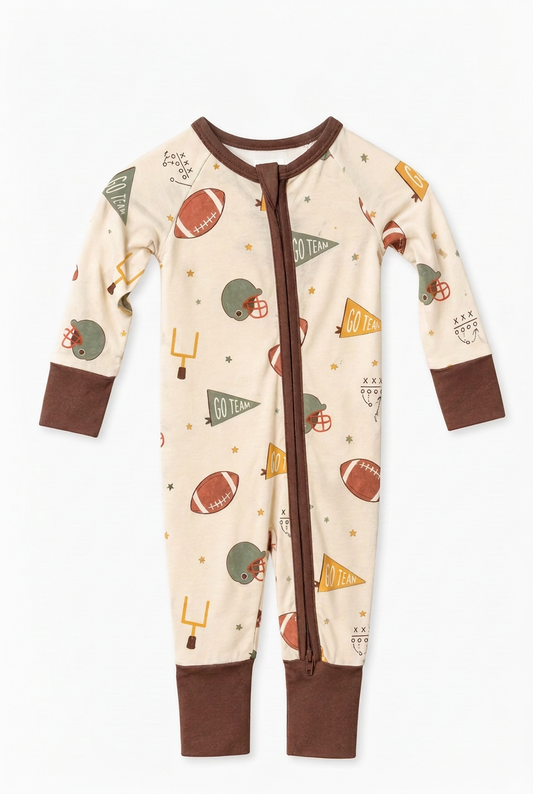 Football Convertible Zip Pj's