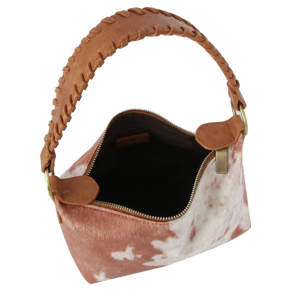 Cow Printed Bucket Shoulder Bag