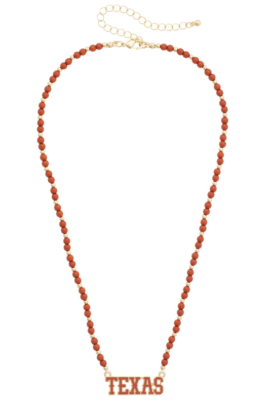 Longhorns Beaded Necklace
