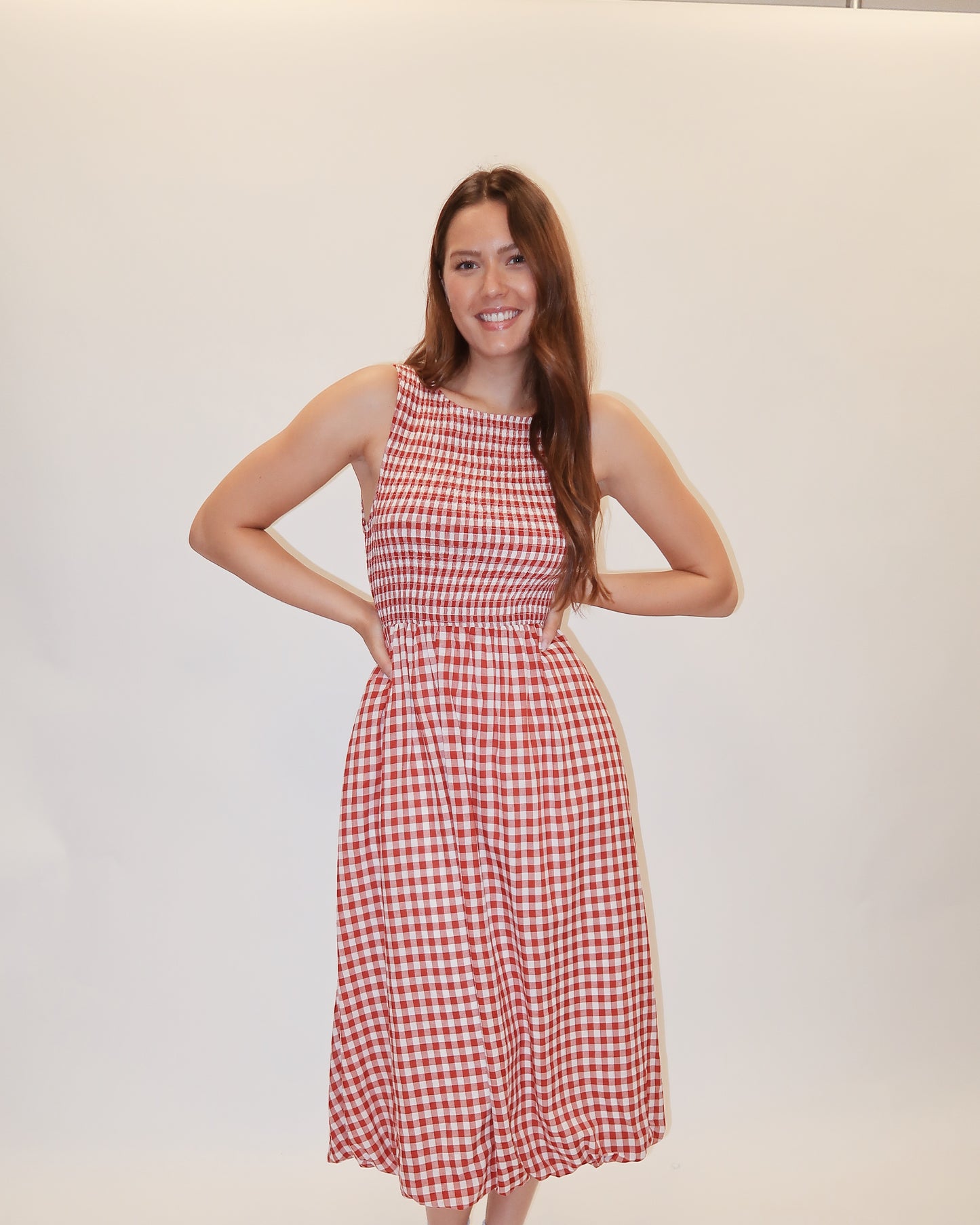 Erin Plaid Midi Dress