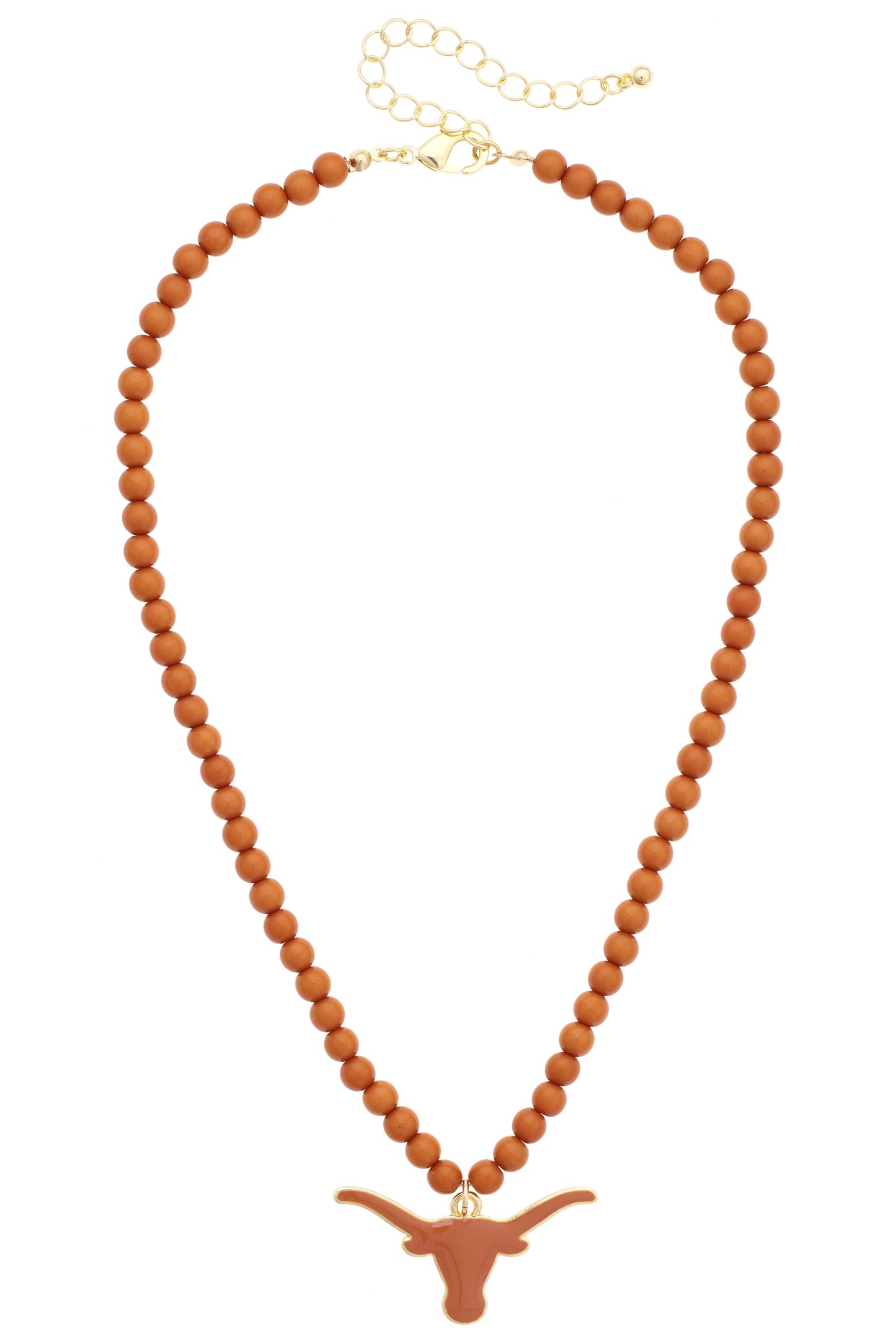 Longhorns Beaded Logo Necklace