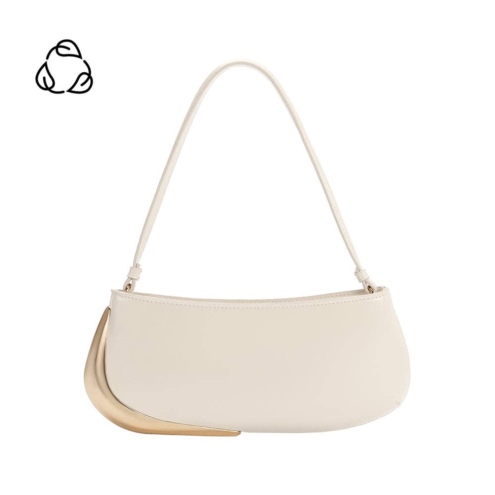 Sade Ivory Leather Shoulder Bag