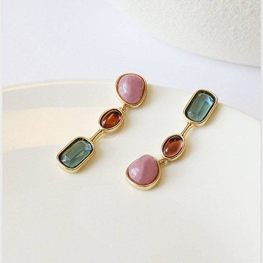 Blue Stone Dangle Earrings