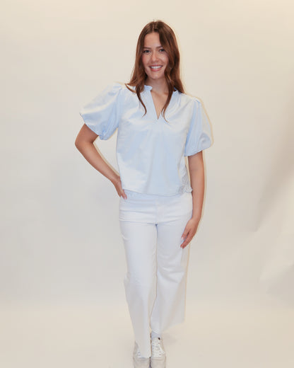 Margie Sky Embroidered Blouse