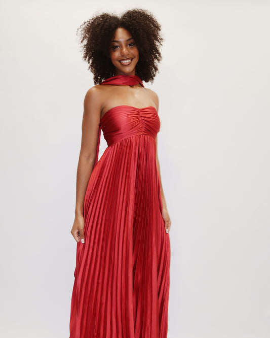 Aster Pleated Maxi Dress