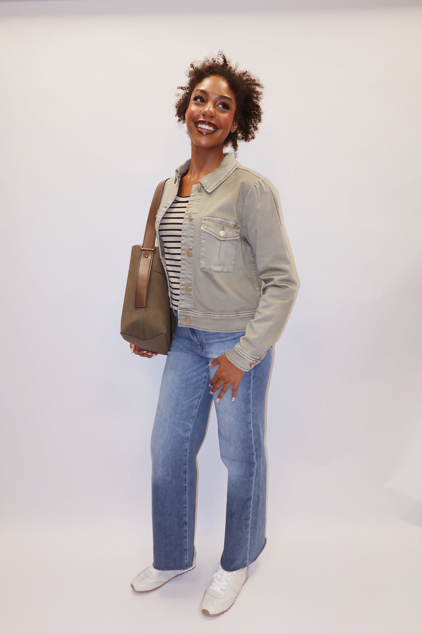 Kut Jocelyn Sage Trucker Jacket