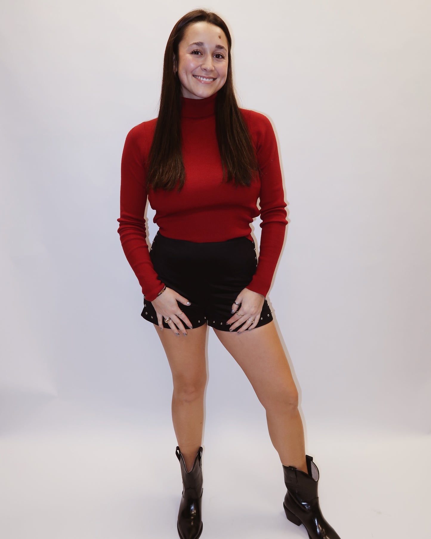 Nadia Turtle Neck with Tie Back Top