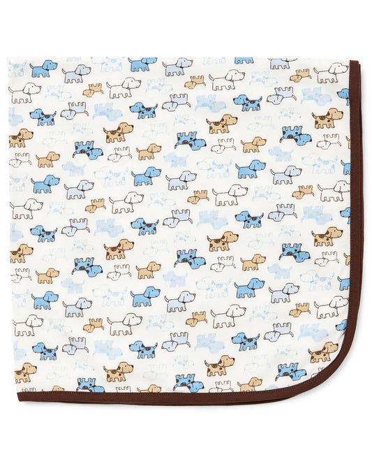 Blue Puppy Baby Blanket
