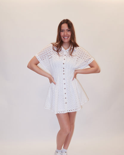 Zoey Eyelet Mini Dress
