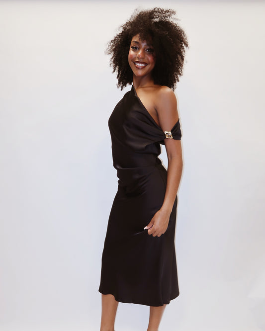 Marissa Satin Midi Dress