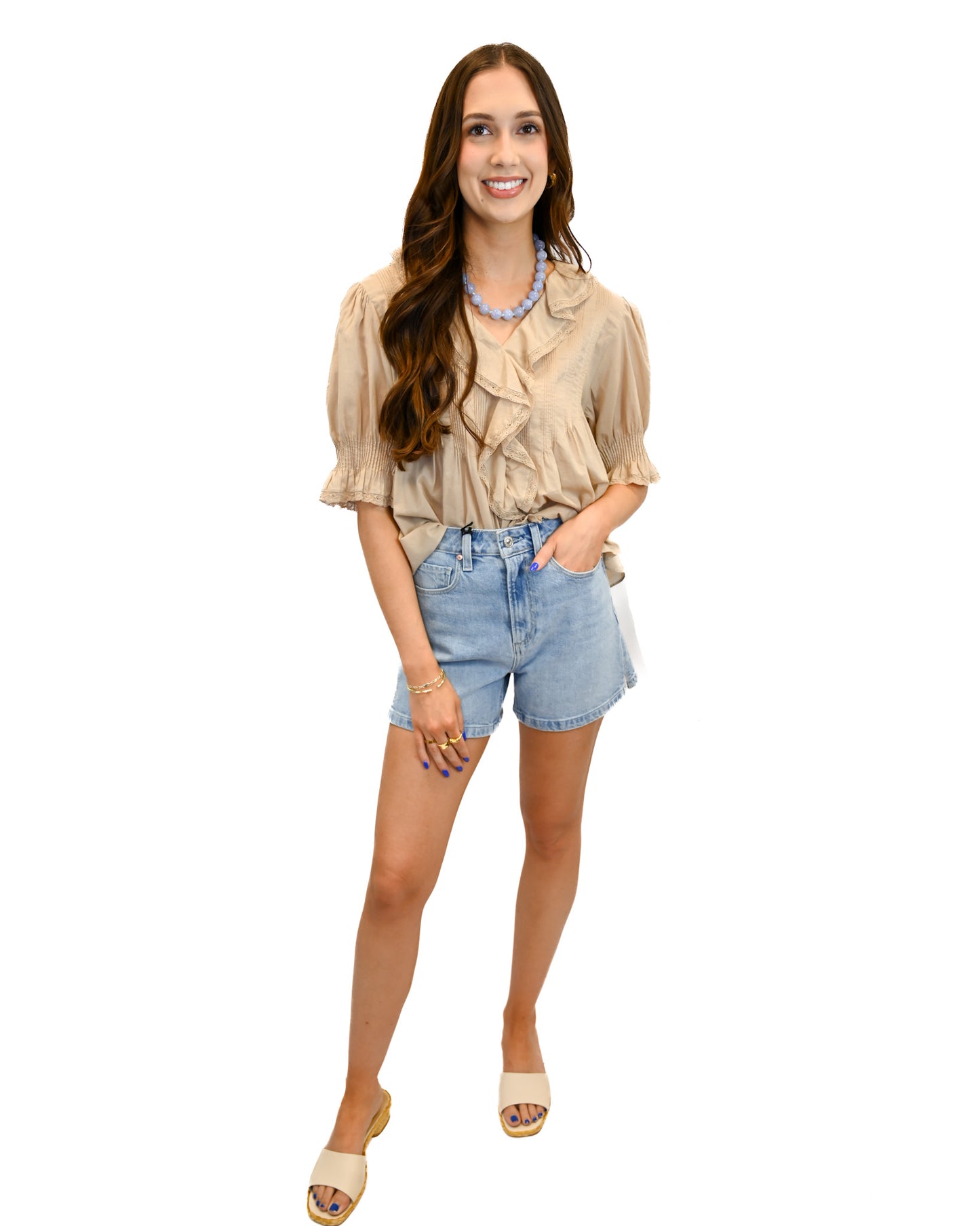 Greta Beige Blouse