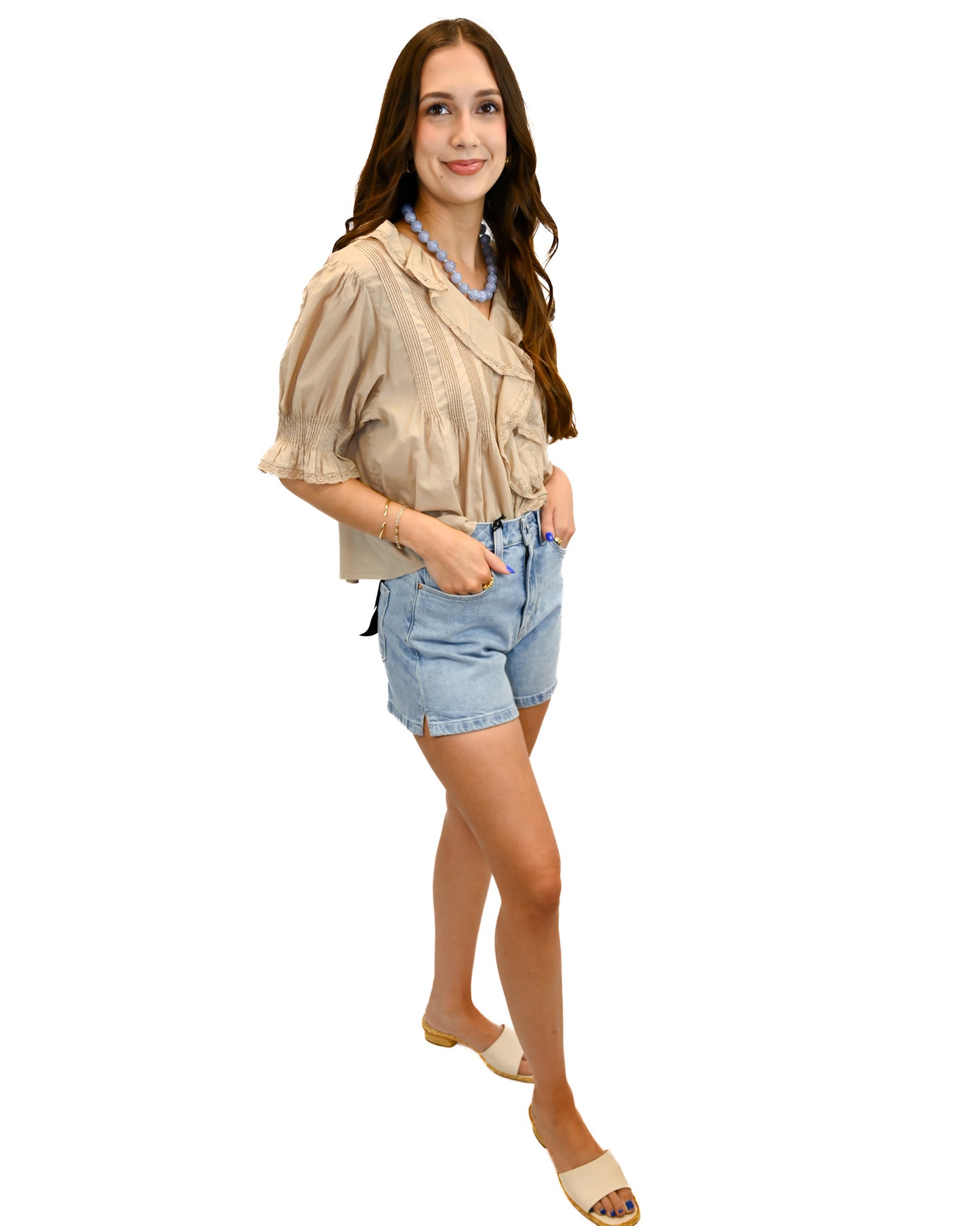 Greta Beige Blouse