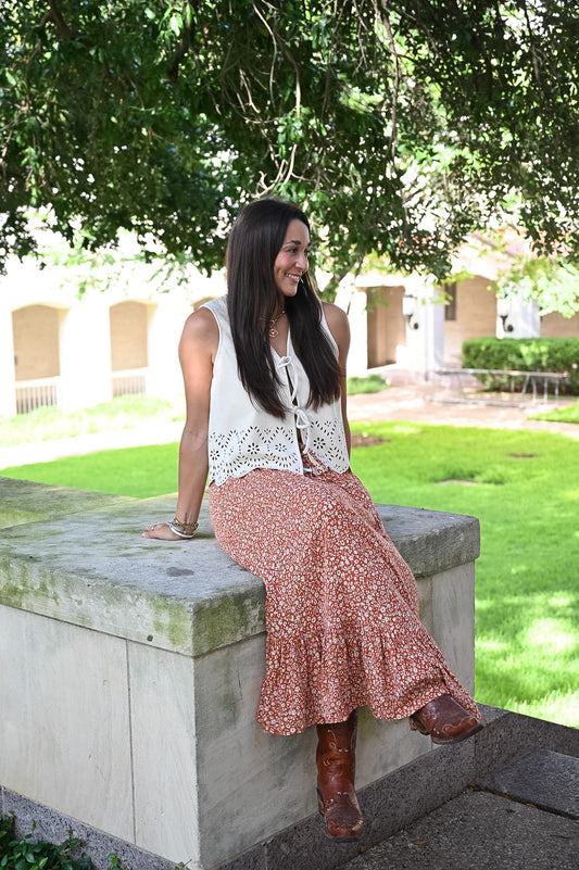 Ginger Ruffle Maxi Skirt