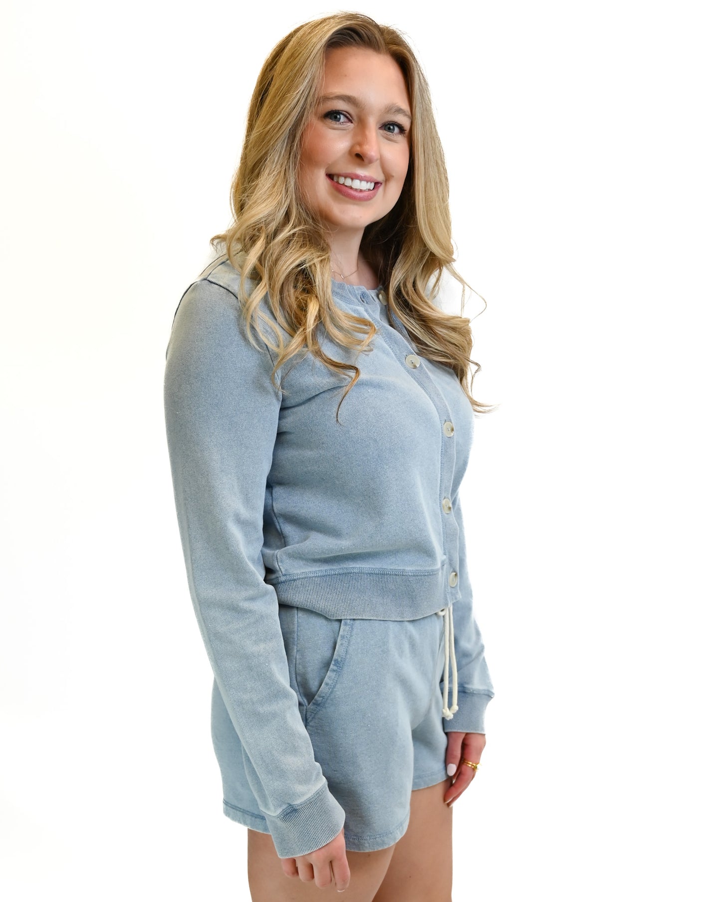 Daily Knit Denim Cardigan