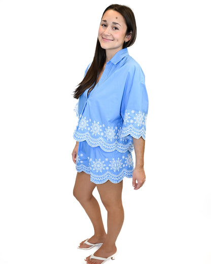 Marie Embroidered Top