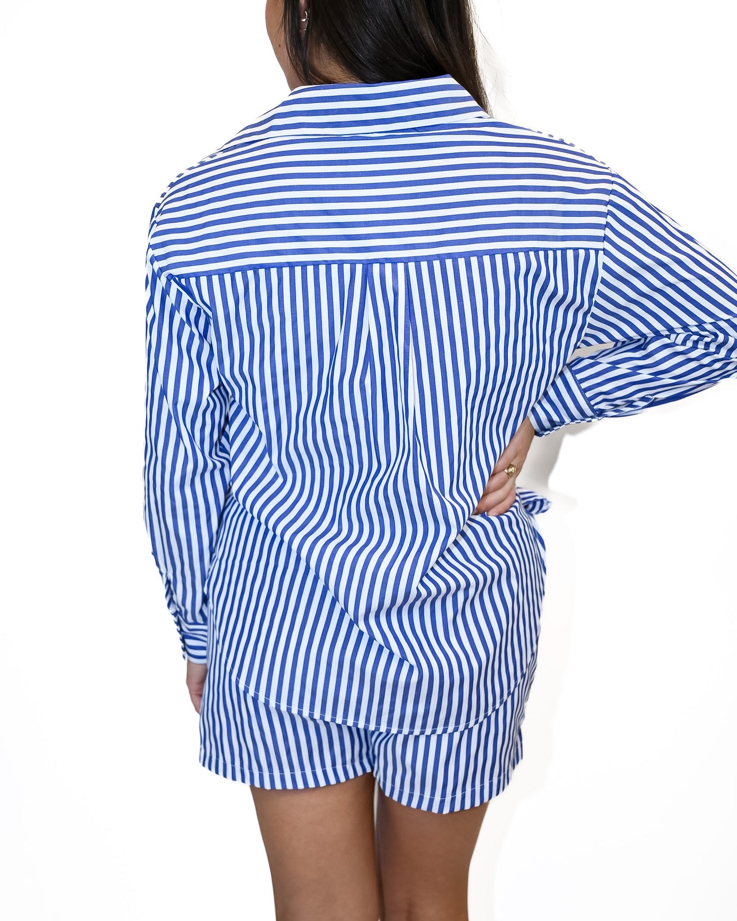 Deanna Striped Blue Boxer Shorts