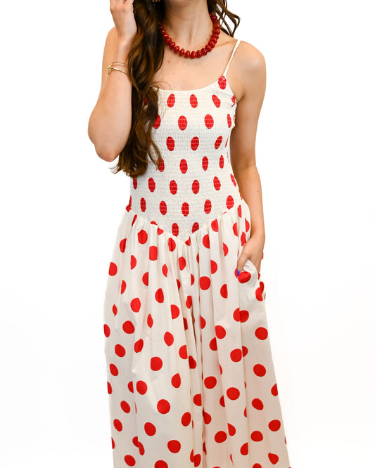 Devin Polka Dot Maxi Dress