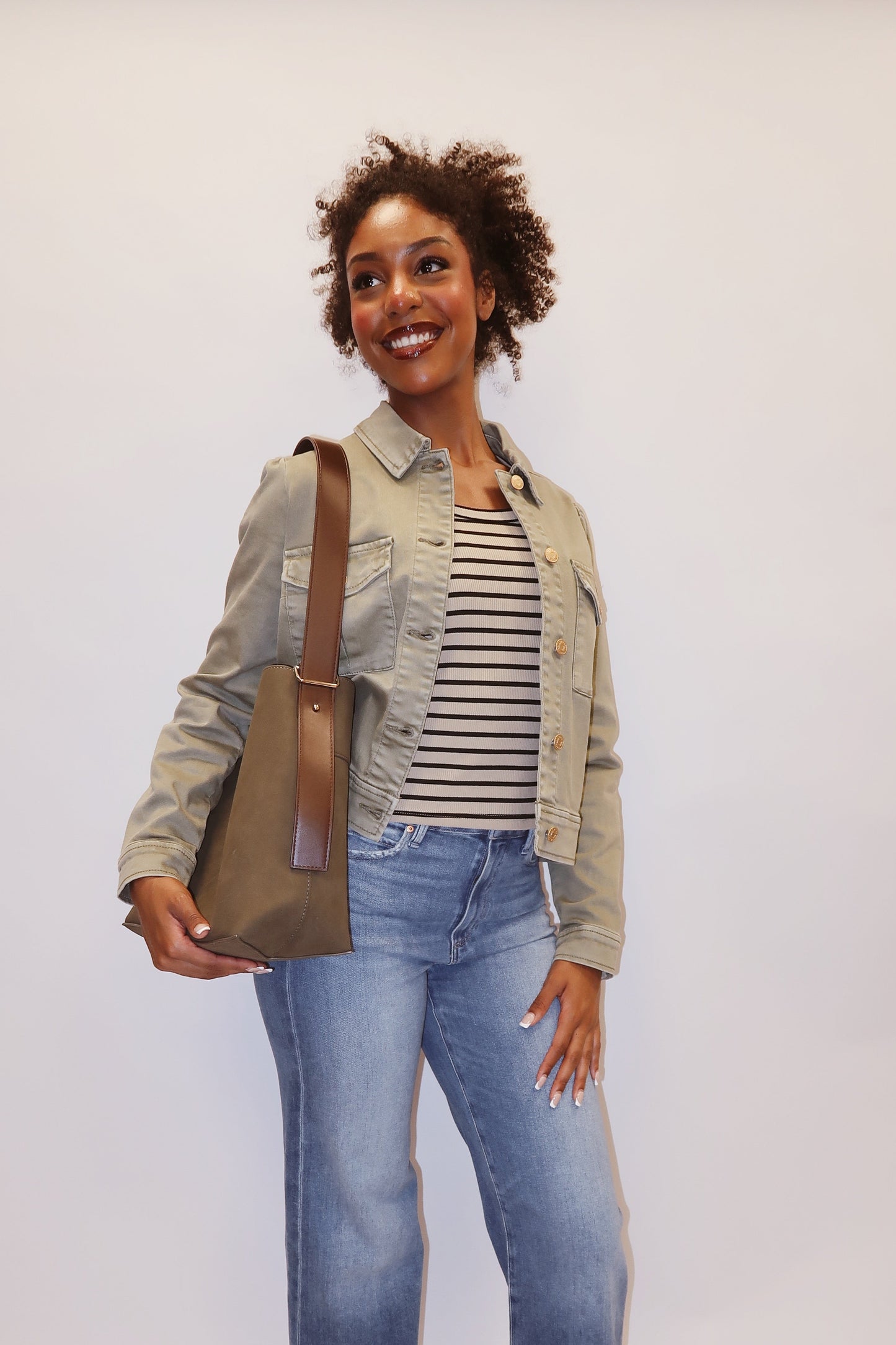 Kut Jocelyn Sage Trucker Jacket