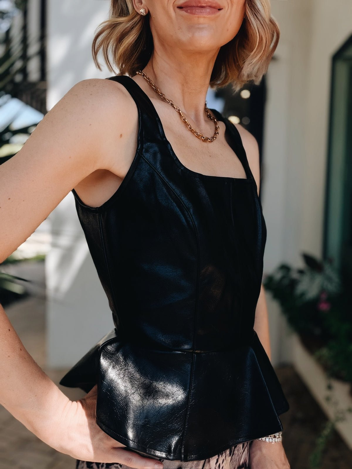 Coast Leather Tank Top