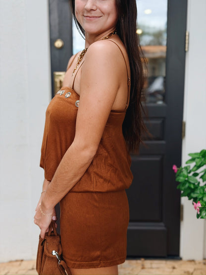 Suzie Suede Mini Dress