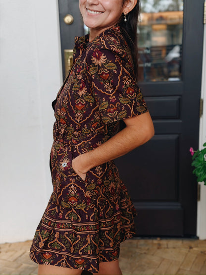 Deven Paisley Mini Dress