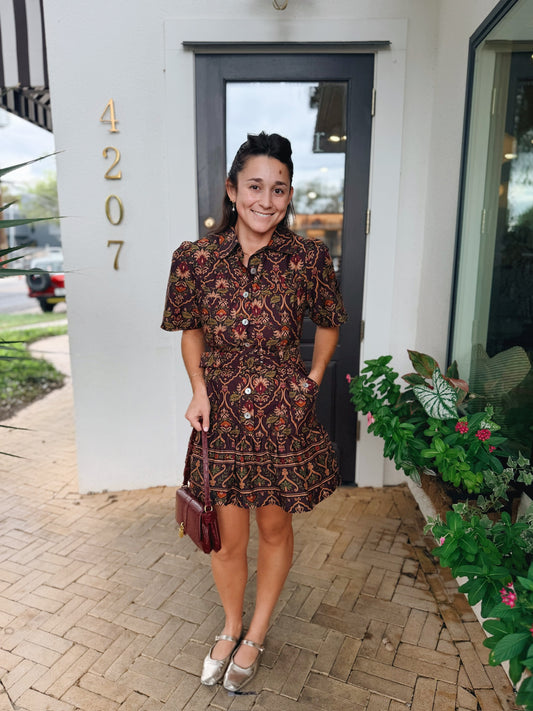 Deven Paisley Mini Dress