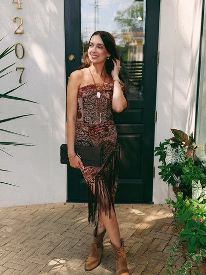 Sierrah Fringe Midi Dress