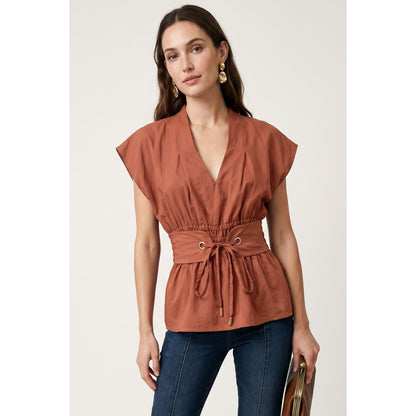 Trena Grommet Blouse