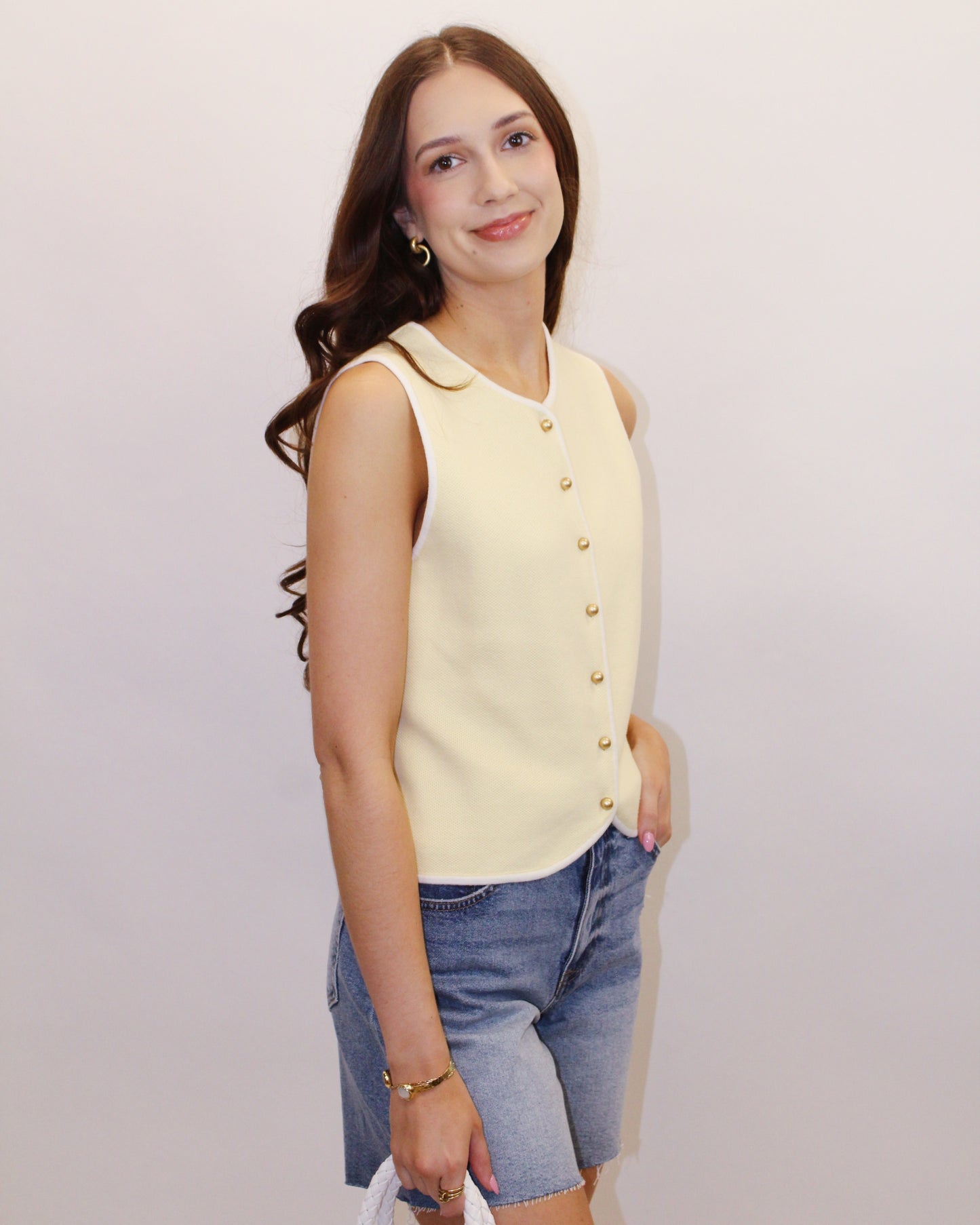 Marcella Butter Yellow Vest