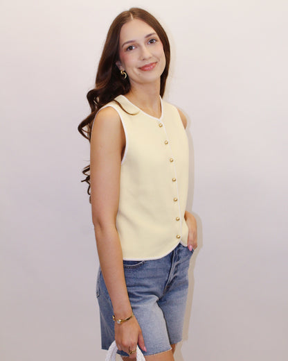 Marcella Butter Yellow Vest