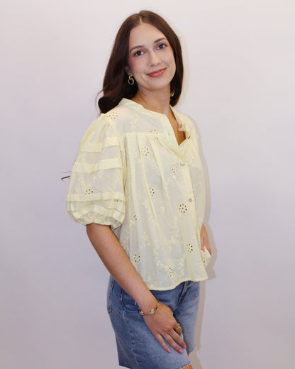 Bella Butter Yellow Bubble Top