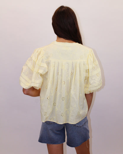 Bella Butter Yellow Bubble Top