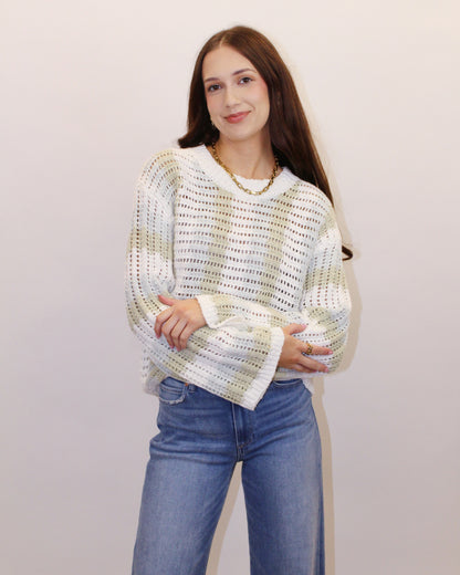 Natalie Crew Neck Stripe Sweater