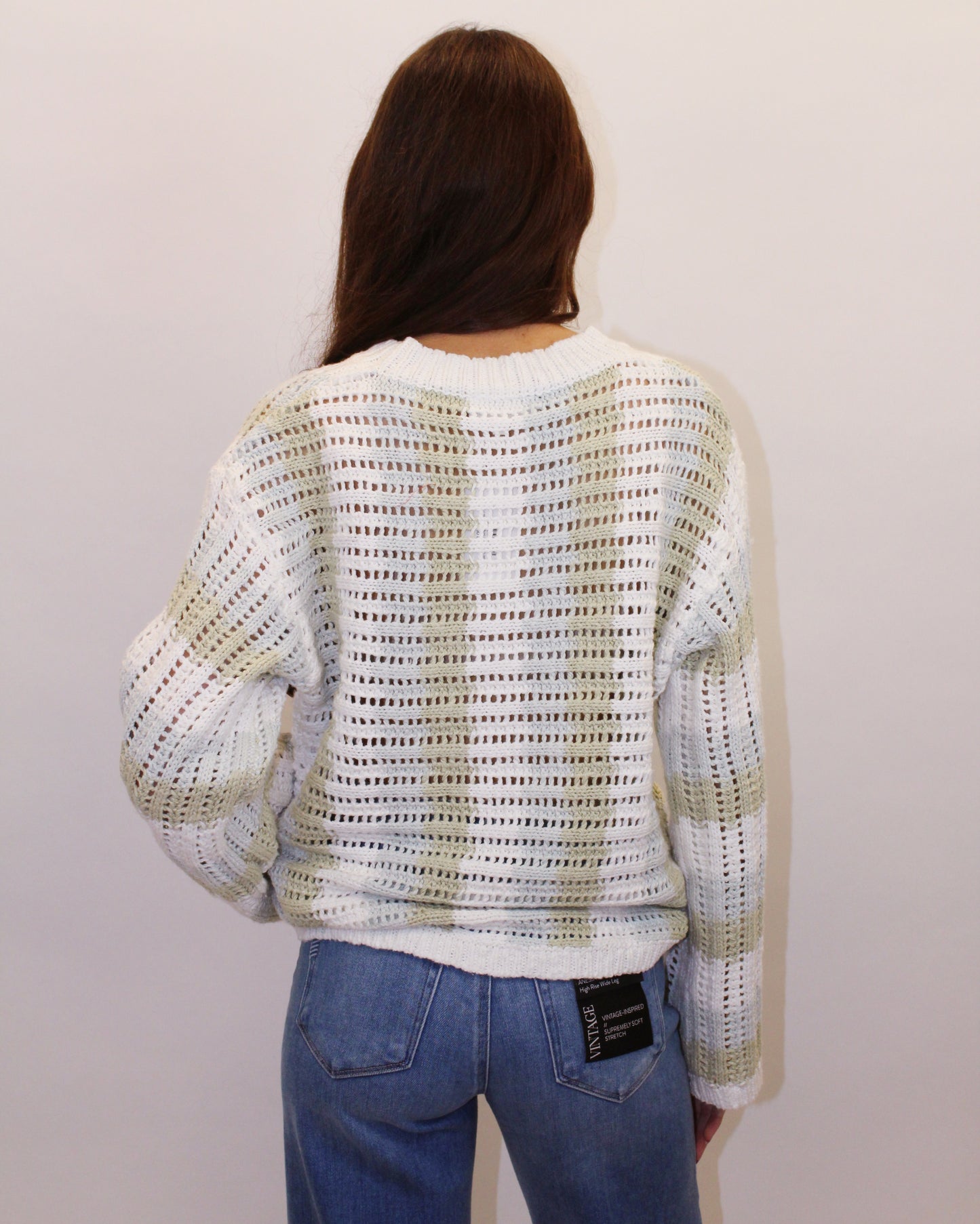 Natalie Crew Neck Stripe Sweater